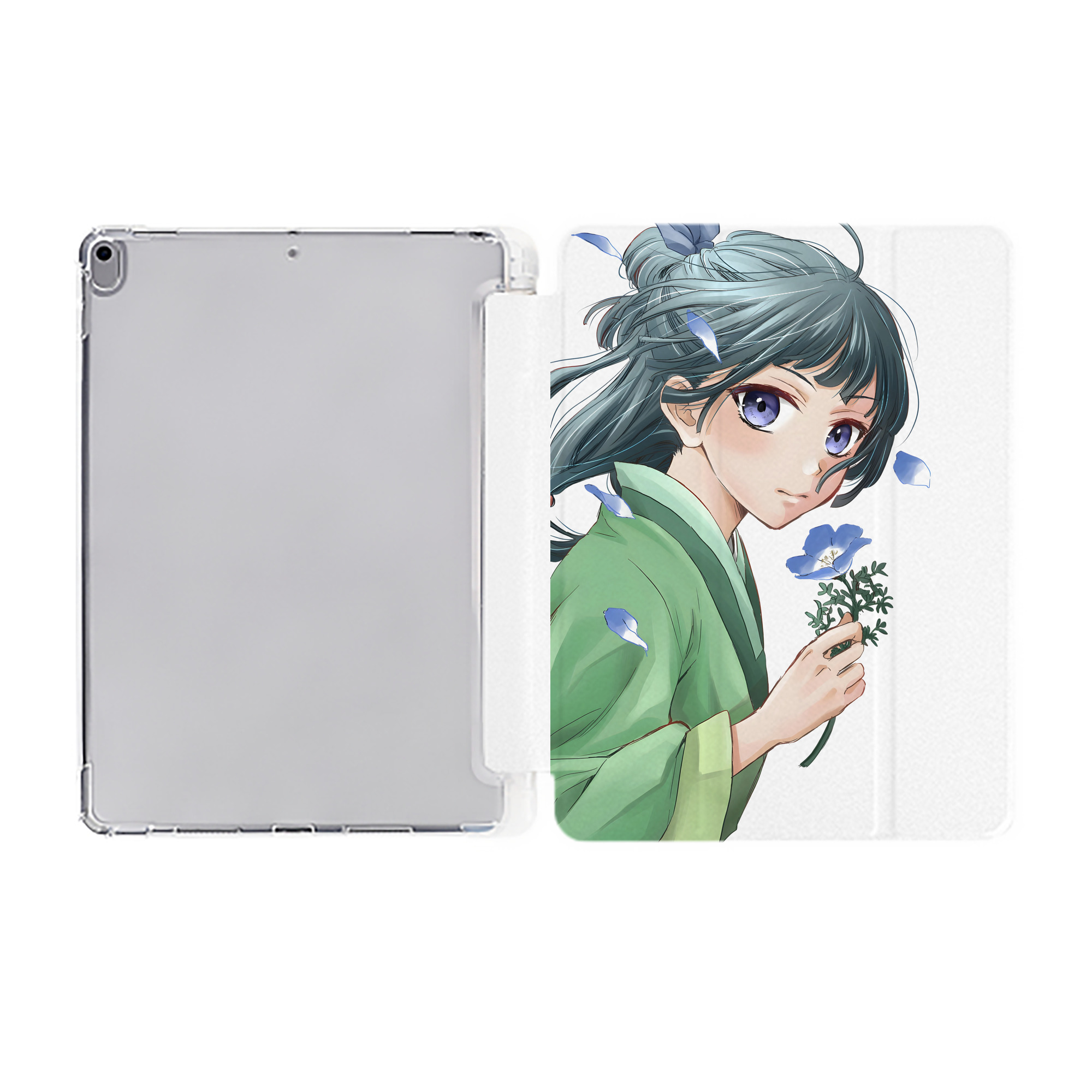 （画像用） 薬屋のひとりごと The Apothecary Diaries IPad ケース ペン収納付き 三つ折りスタンド PUレザー×シリコン 対応機種9.5/10.5/10.9インチ